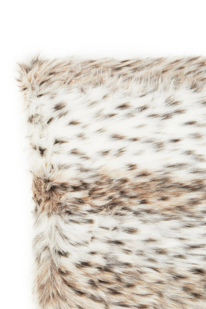 Folia Animal Print Square Fur Cushion