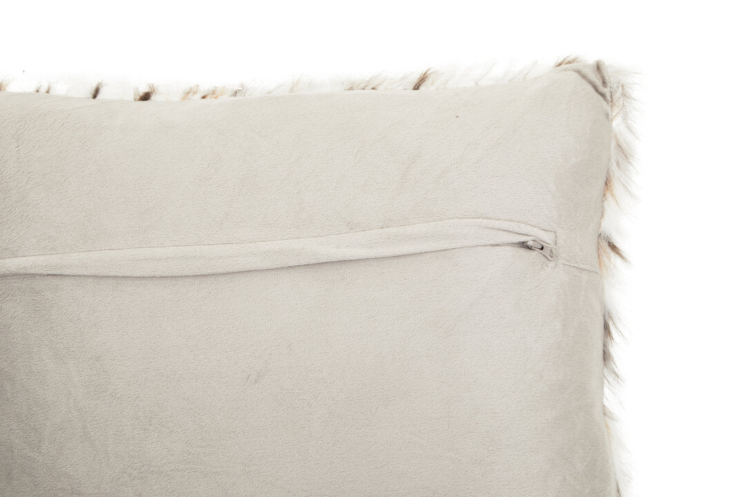 Folia Animal Print Square Fur Cushion