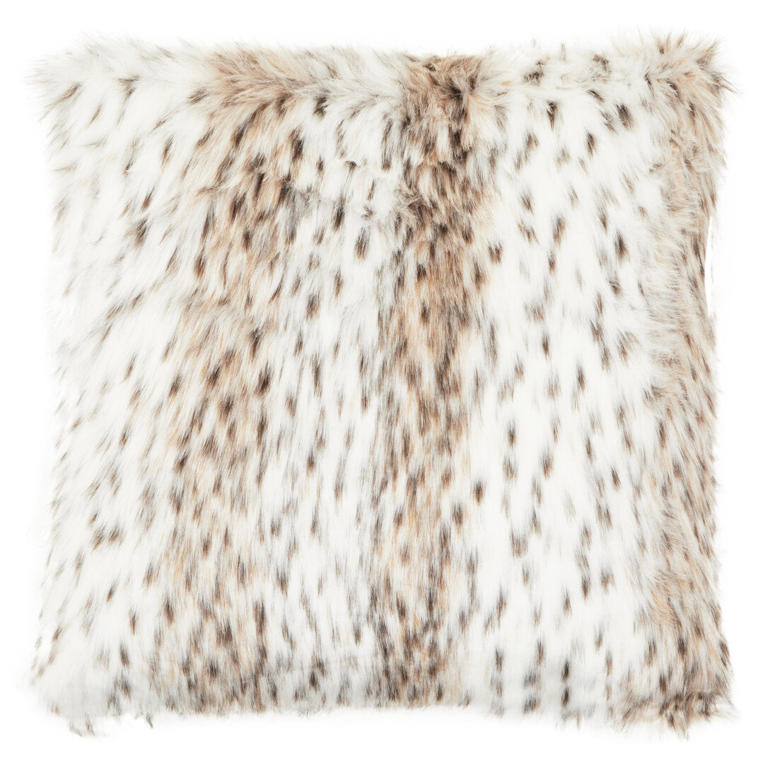 Folia Animal Print Square Fur Cushion