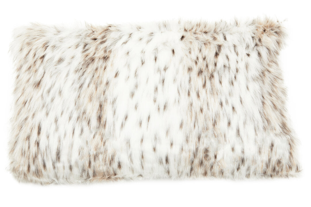 Folia Animal Print Rectangular Fur Cushion