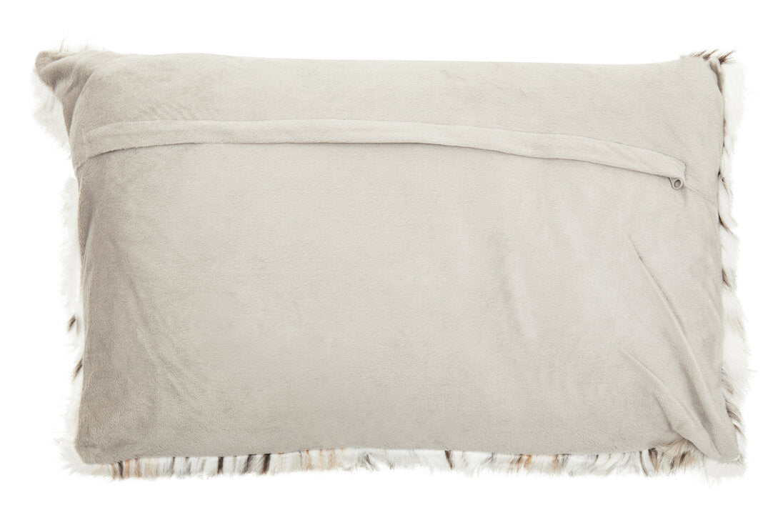 Folia Animal Print Rectangular Fur Cushion