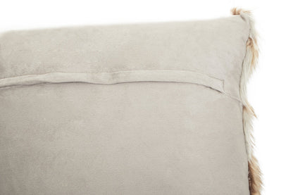 Folia Grey And Natural Square Fur Cushion