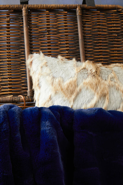 Folia Grey And Natural Fur Cushion