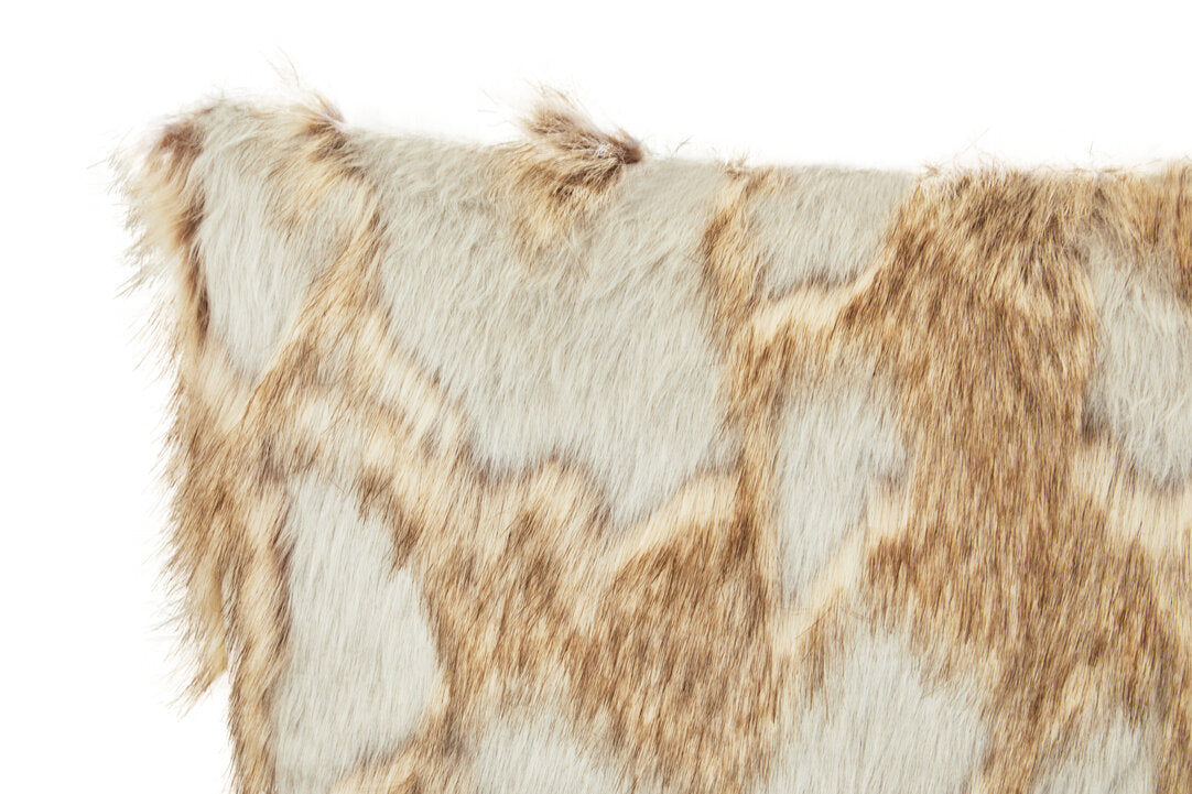 Folia Grey And Natural Fur Cushion