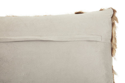 Folia Grey And Natural Fur Cushion