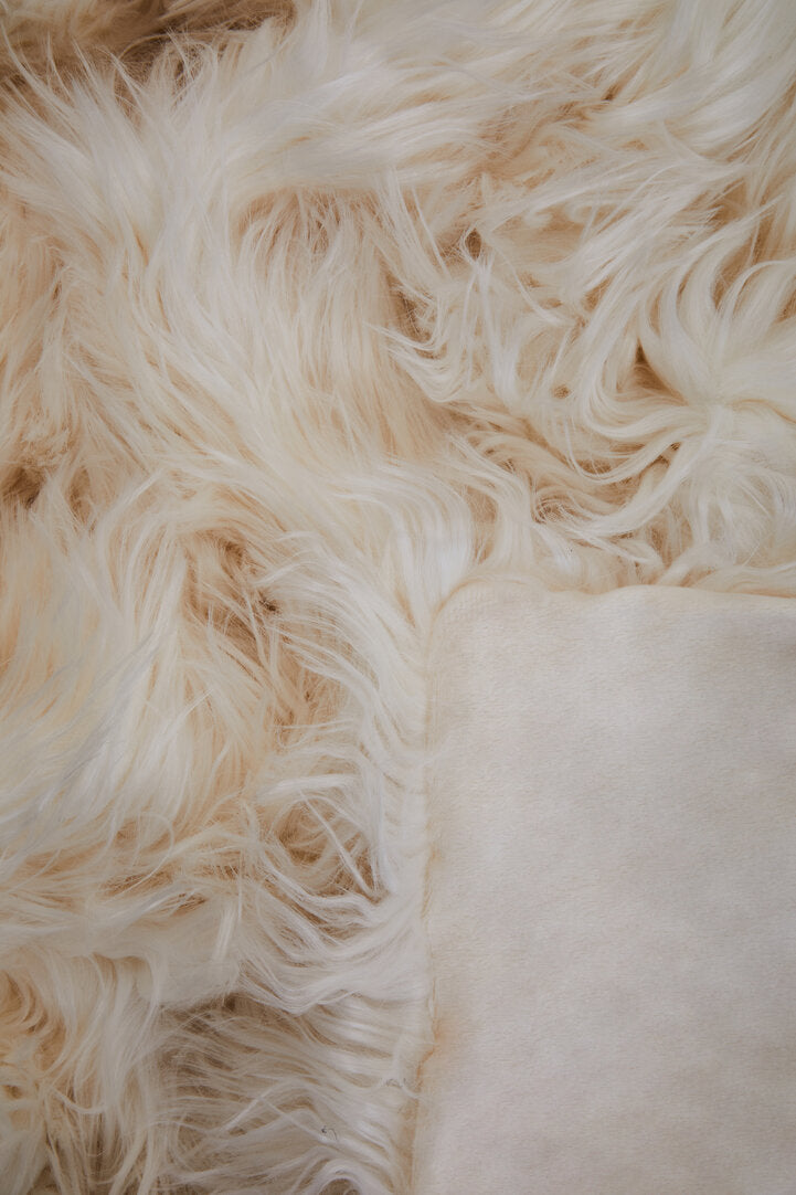 Folia Cream Fur Throw