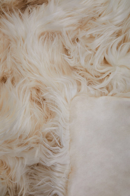 Folia Cream Fur Throw