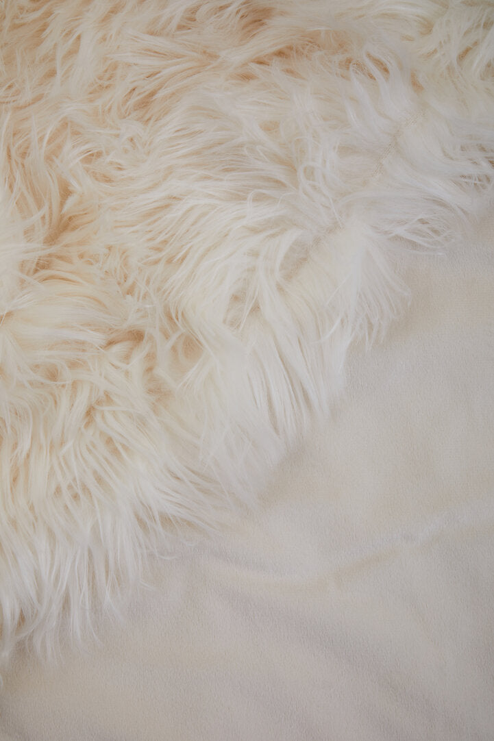 Folia Cream Fur Throw
