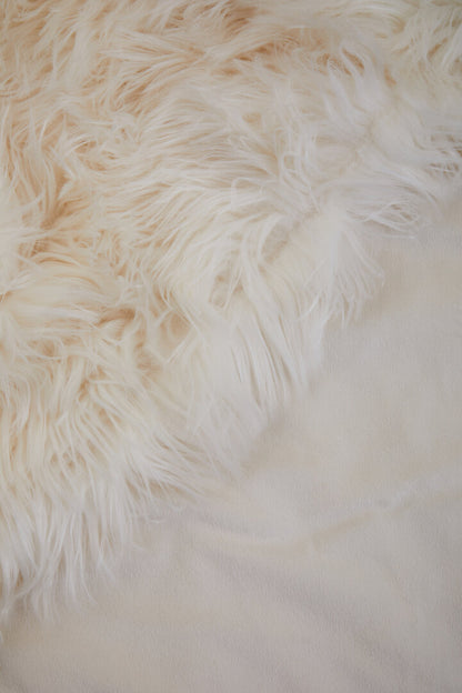 Folia Cream Fur Throw