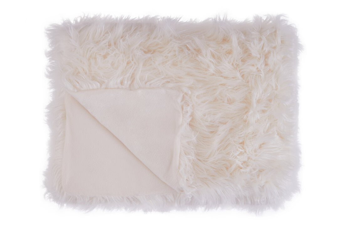 Folia Cream Fur Throw