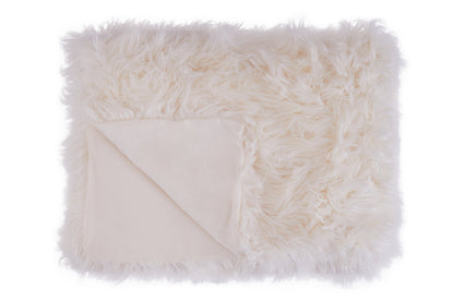 Folia Cream Fur Throw