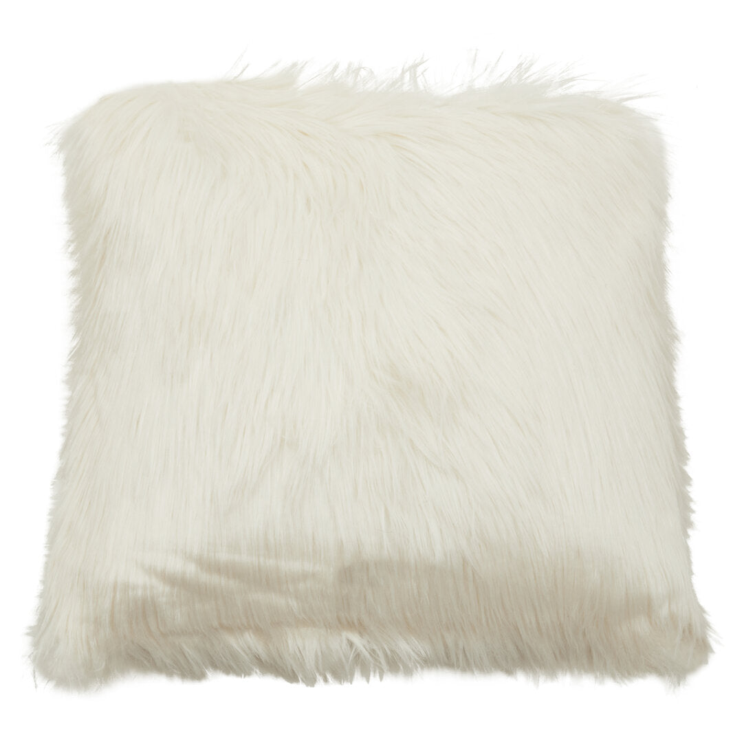 Folia Cream Square Fur Cushion