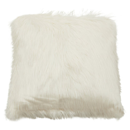 Folia Cream Square Fur Cushion