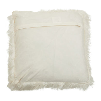 Folia Cream Square Fur Cushion
