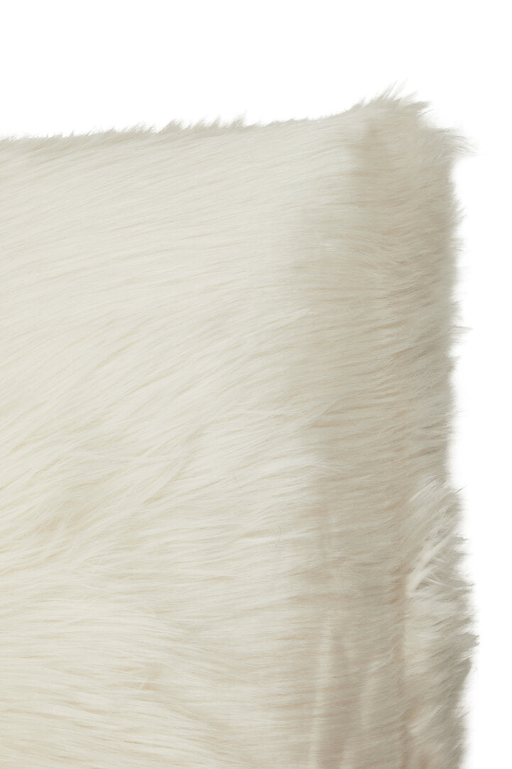 Folia Cream Square Fur Cushion