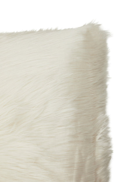 Folia Cream Square Fur Cushion