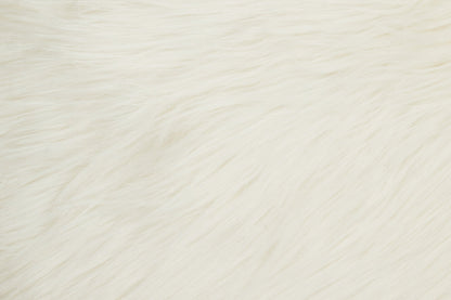 Folia Cream Square Fur Cushion
