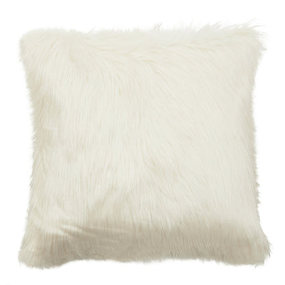 Folia Cream Square Fur Cushion