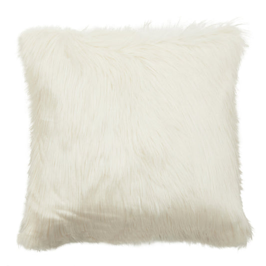Folia Cream Square Fur Cushion