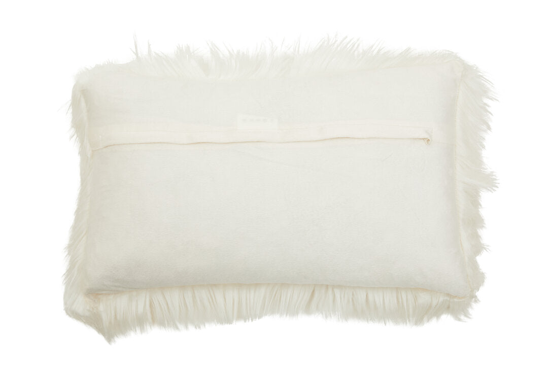 Folia Cream Fur Cushion