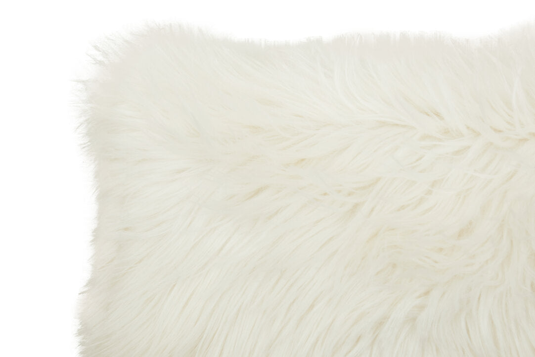 Folia Cream Fur Cushion