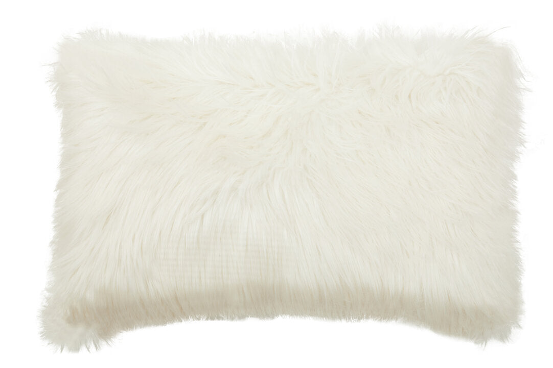 Folia Cream Fur Cushion
