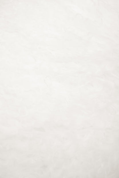 Regis Mongolian Fur White Rectangular Cushion