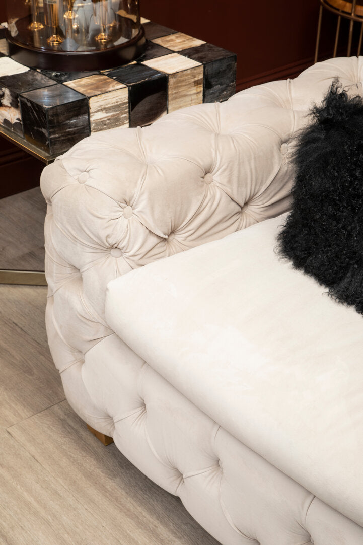 Regis Mongolian Fur Black Square Cushion