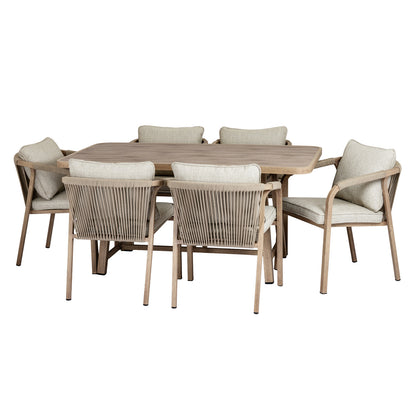 Harlow Collection Outdoor 6 Seater Dining Set - 0.0000