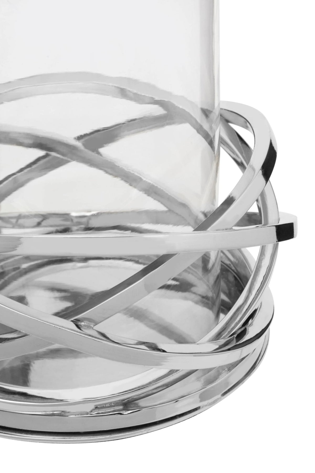 Helix Silver Finish Small Twist Candle Holder
