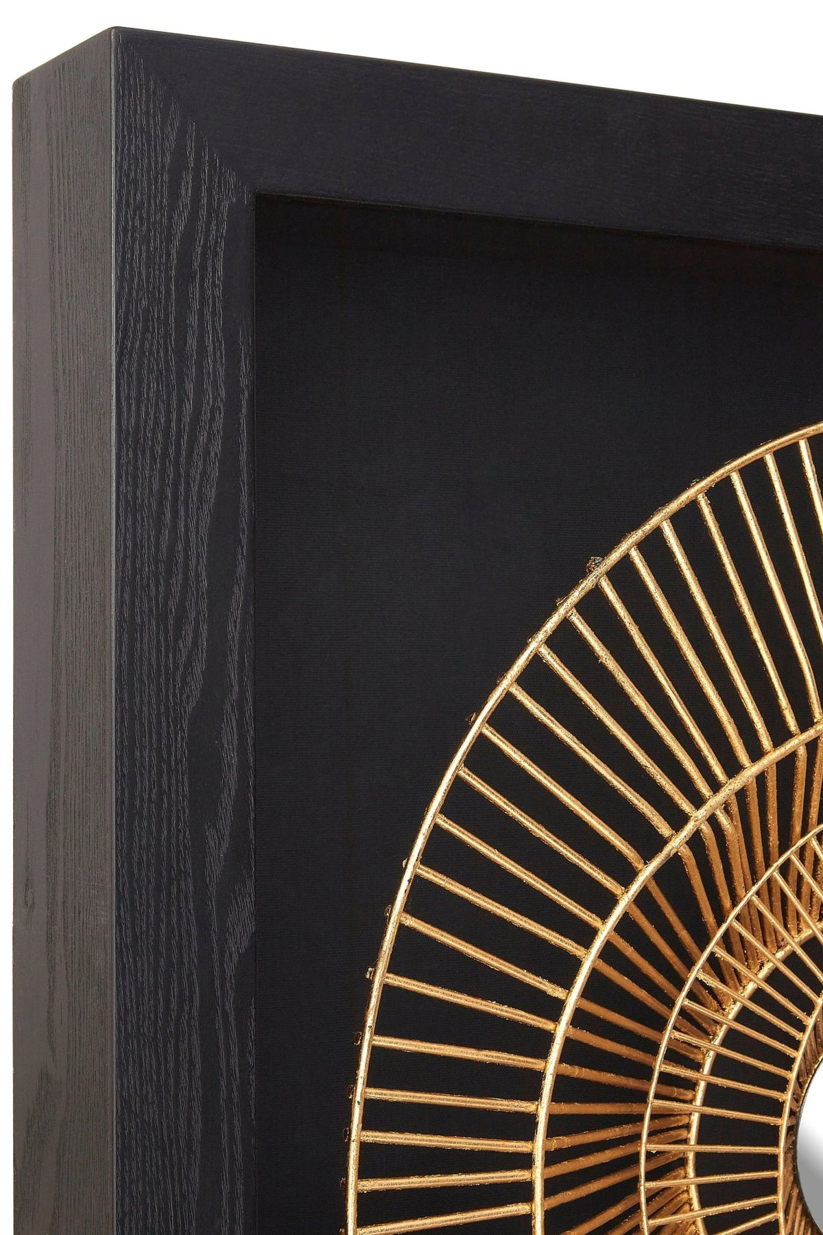 Milan Black and Gold Wire Sunburst Wall Art