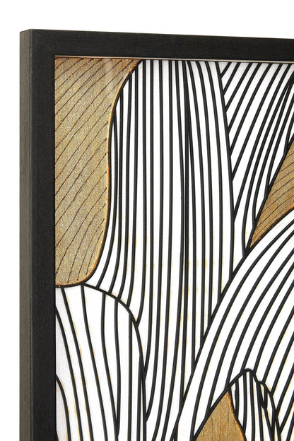 Milan Black and Gold Botanical Framed Wall Art