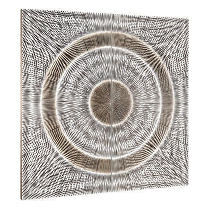 Milan Silver Wood Carving Wall Art