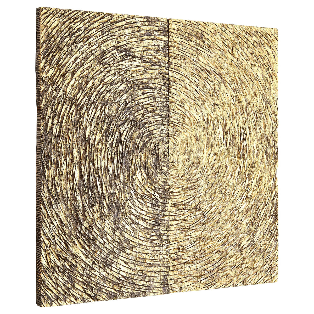 Milan Wood Carving Gold Finish Wall Art