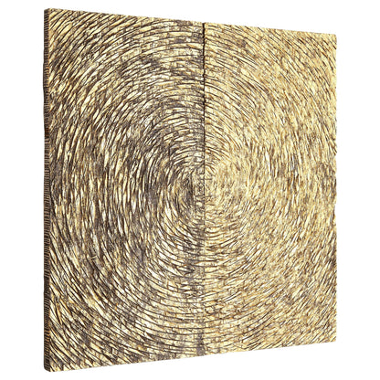 Milan Wood Carving Gold Finish Wall Art