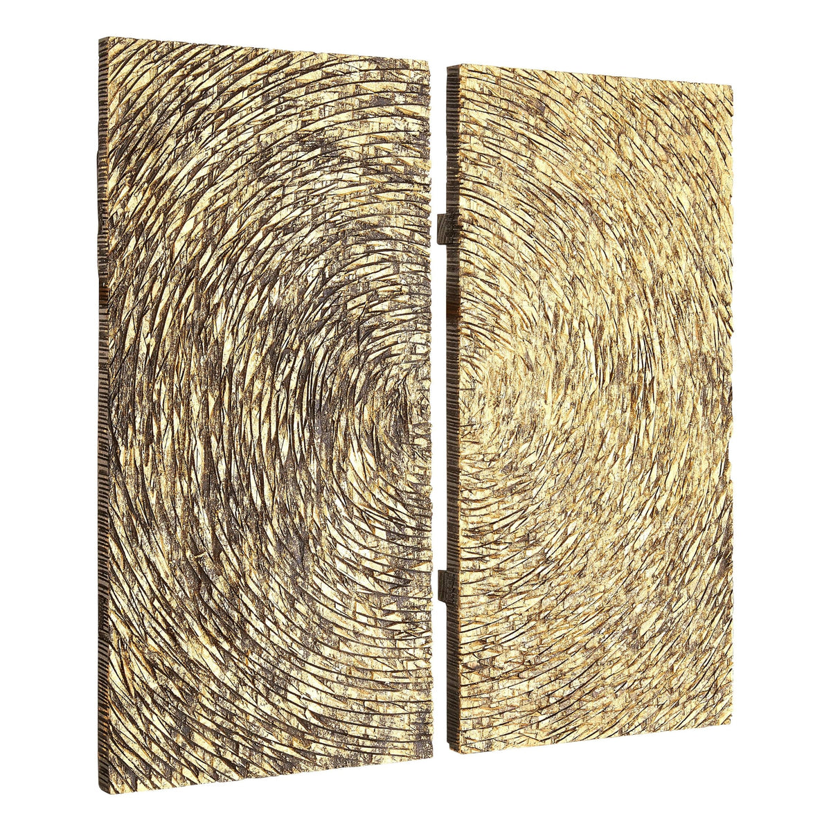 Milan Wood Carving Gold Finish Wall Art
