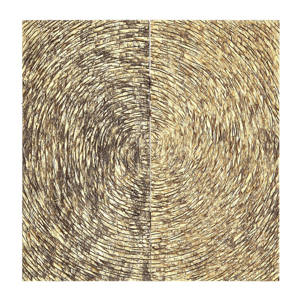 Milan Wood Carving Gold Finish Wall Art