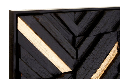 Milan Black Wood Carving Wall Art