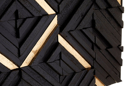 Milan Black Wood Carving Wall Art