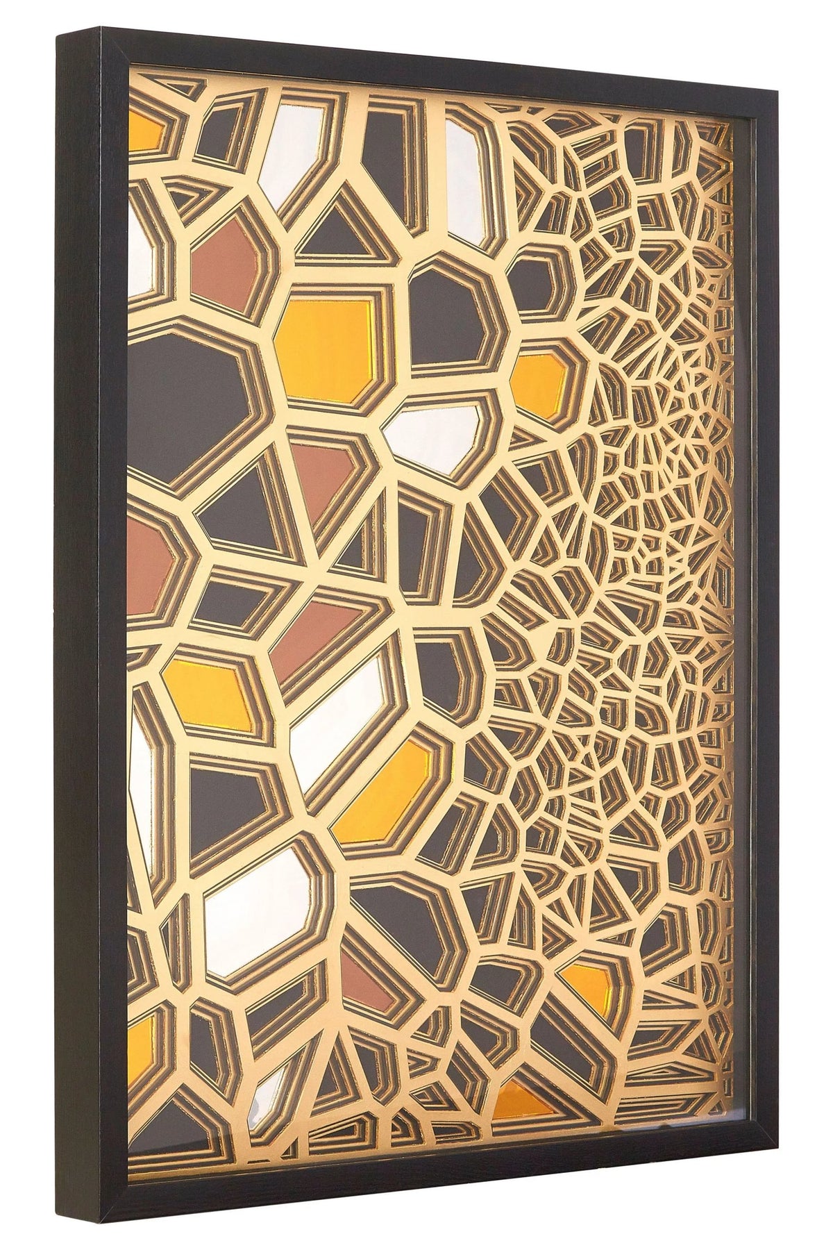 Milan Gold And black Paper Sculpture Wall Art