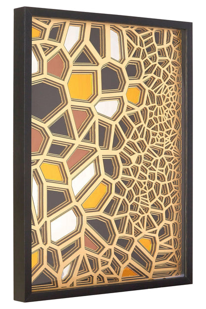 Milan Gold And black Paper Sculpture Wall Art