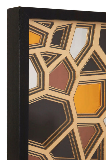 Milan Gold And black Paper Sculpture Wall Art