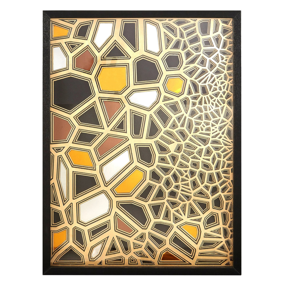 Milan Gold And black Paper Sculpture Wall Art