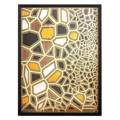 Milan Gold And black Paper Sculpture Wall Art