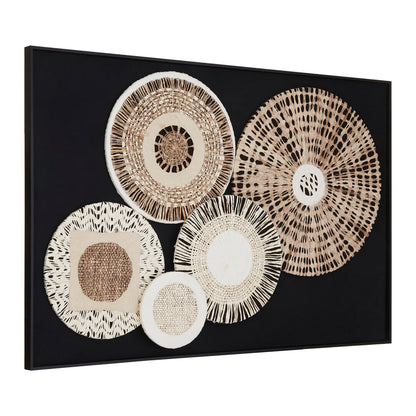 Milan Natural And black Paper Design Wall Art