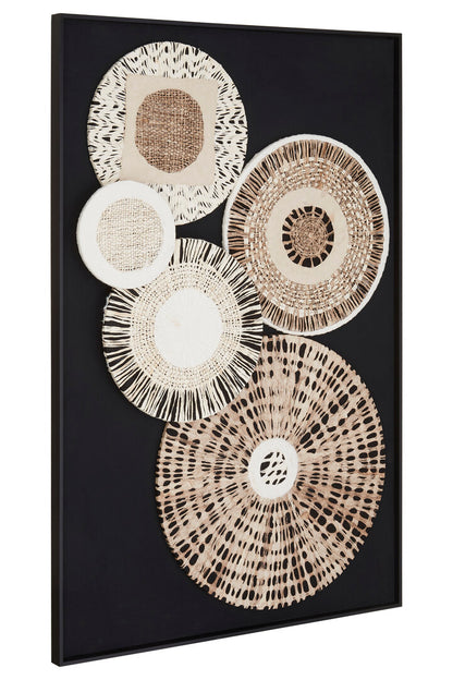 Milan Natural And black Paper Design Wall Art