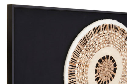 Milan Natural And black Paper Design Wall Art