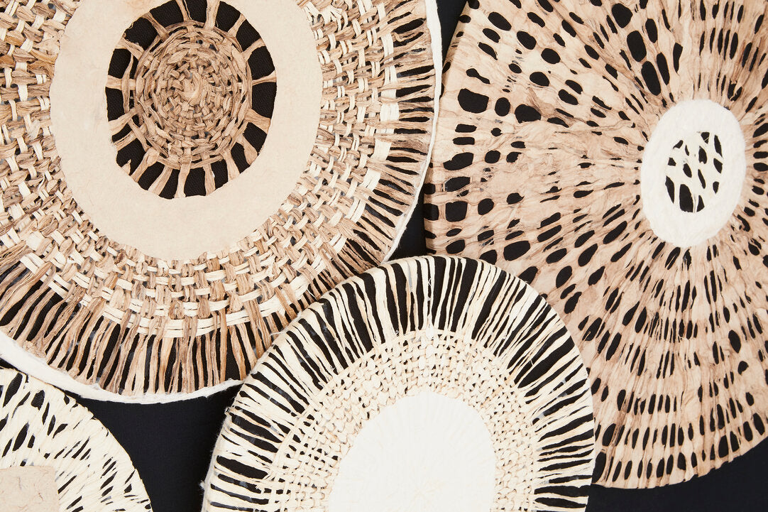 Milan Natural And black Paper Design Wall Art