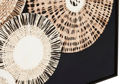 Milan Natural And black Paper Design Wall Art