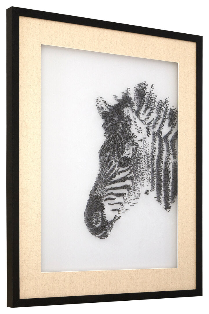 Milan Zebra Sculpture Wall Art